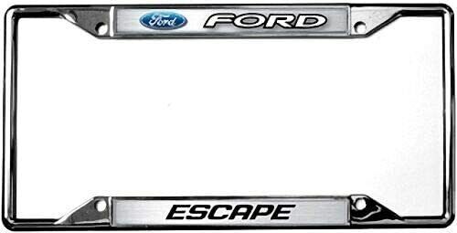 Eurosport Daytona Ford Escape Metal Zinc Stainless Steel License Plate Frame