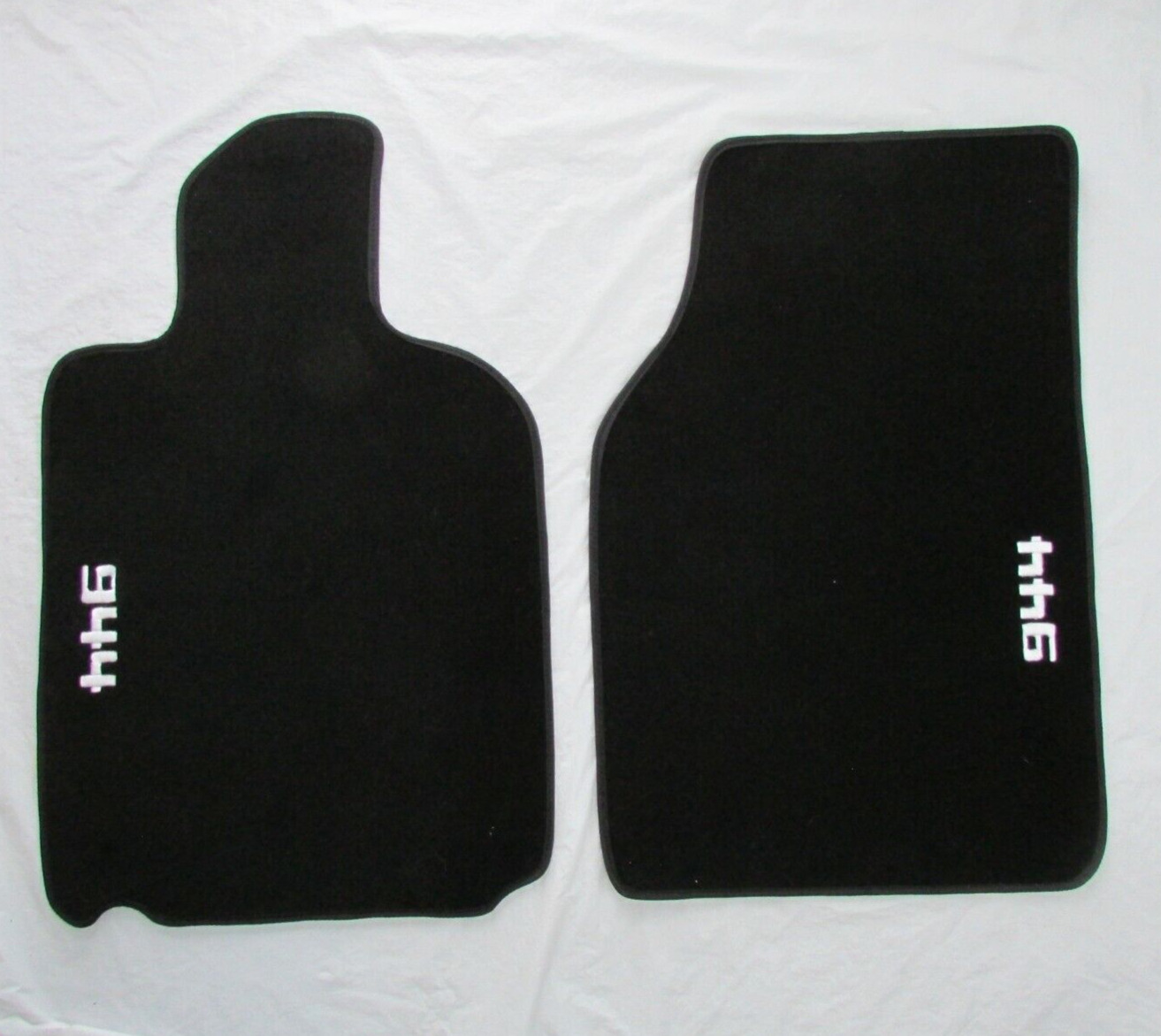 Black embroidered non slip mats FOR PORSCHE late model 944 951 S2