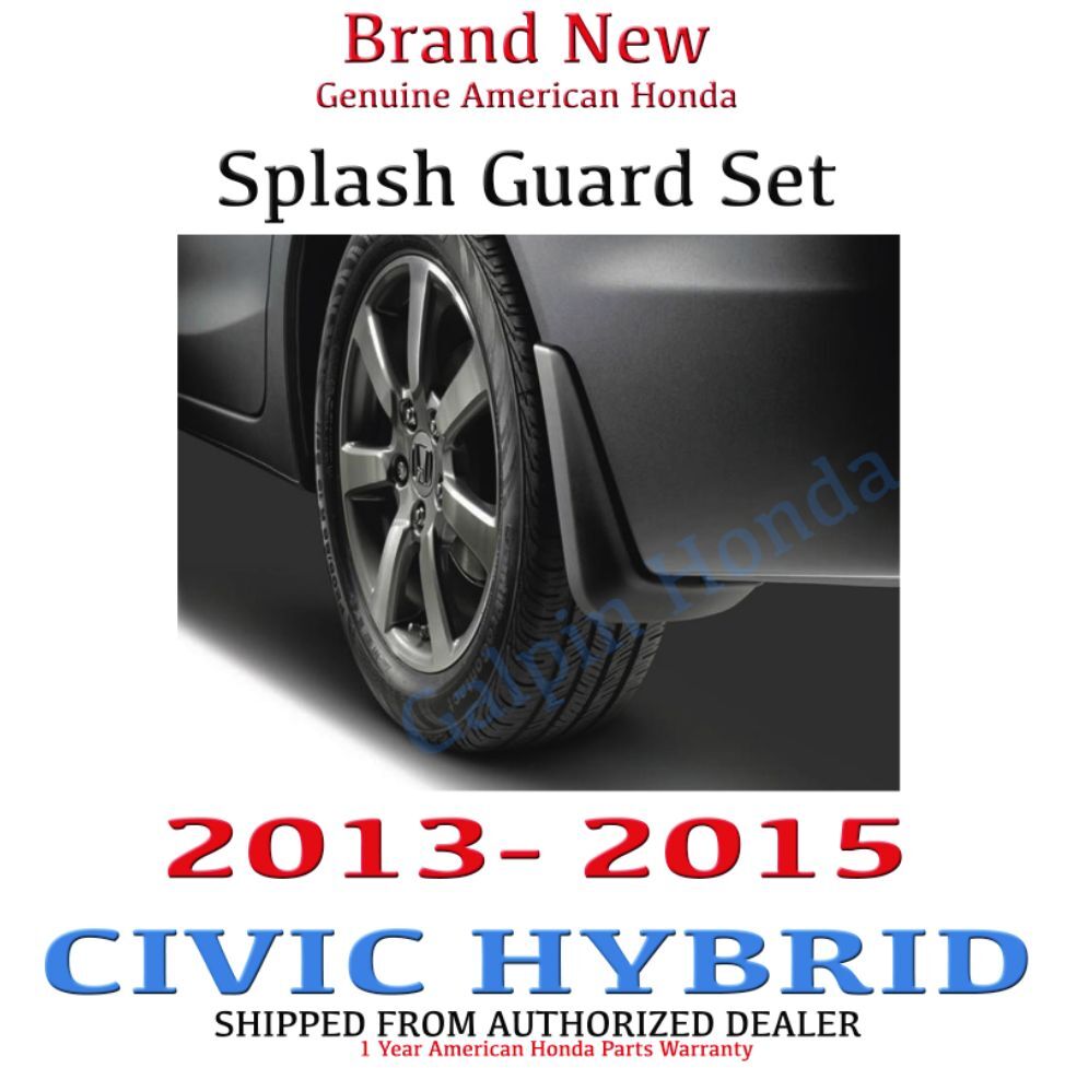 2013-2015 Honda Civic HYBRID Genuine OEM 4dr Splash Guard Set (08P00-TR0-100A)