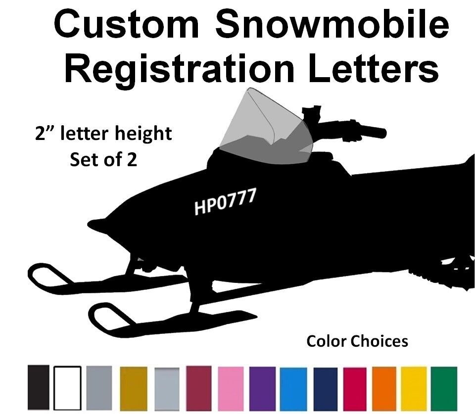 Set of 2 Snowmobile Registration Numbers 2\