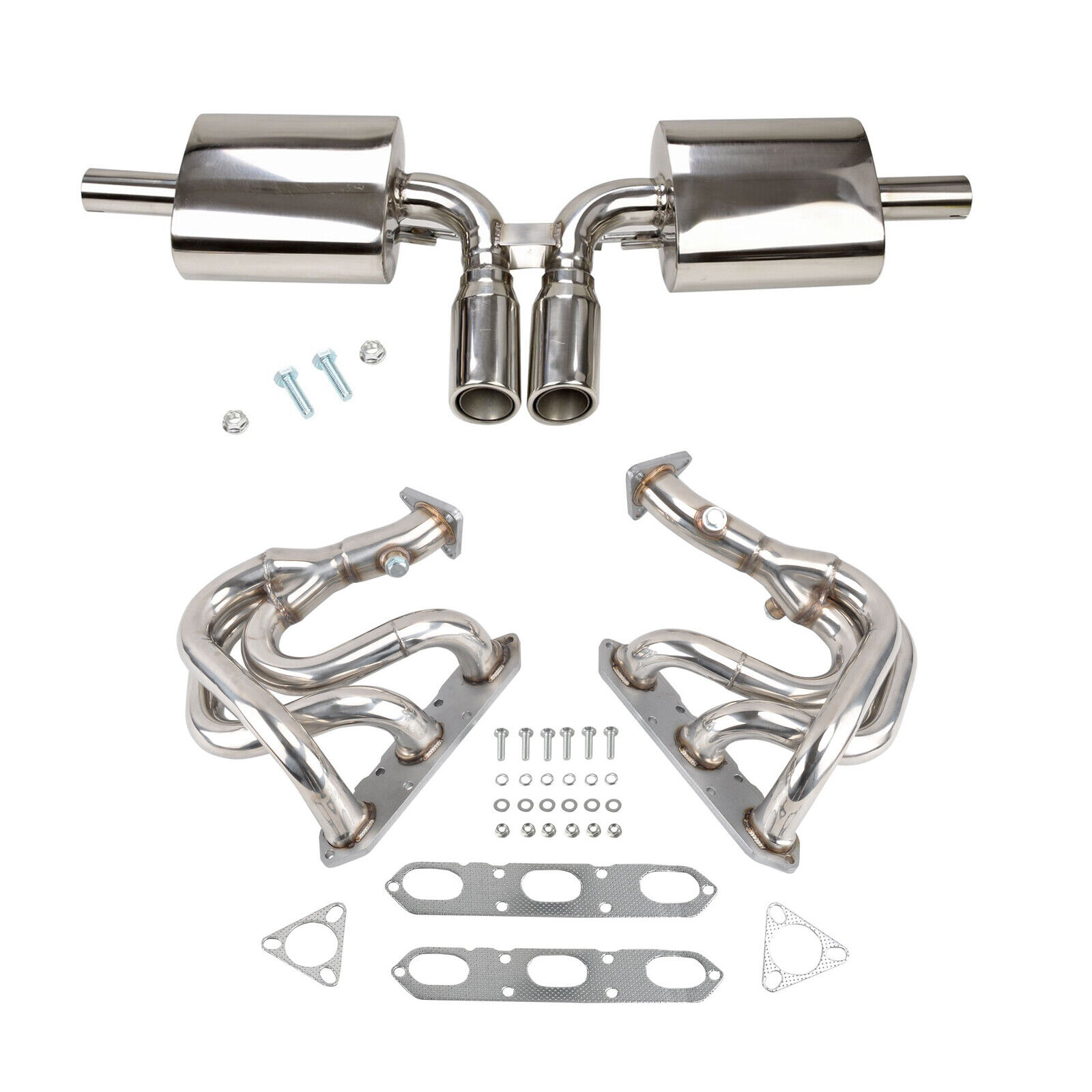 STAINLESS CATBACK EXHAUST SYSTEM KITS FOR 96-04 PORSCHE BOXSTER/S 986 2.5L 2.7L