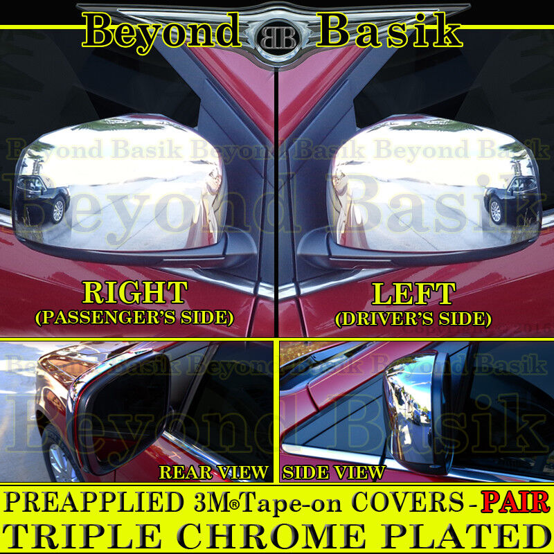 2008-2017 Dodge Caravan 08-16 Chrysler Town&Country Chrome Mirror COVERS NoTsL