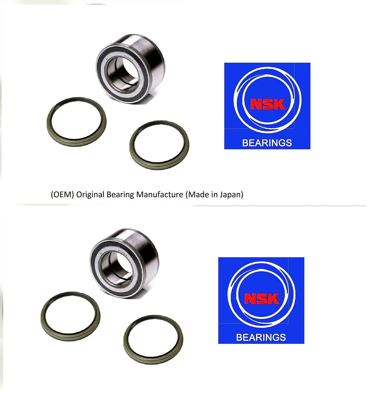 Front Wheel Hub Bearing & Seal For INFINITI G20 1999-2002 (OEM) (NSK) (PAIR)