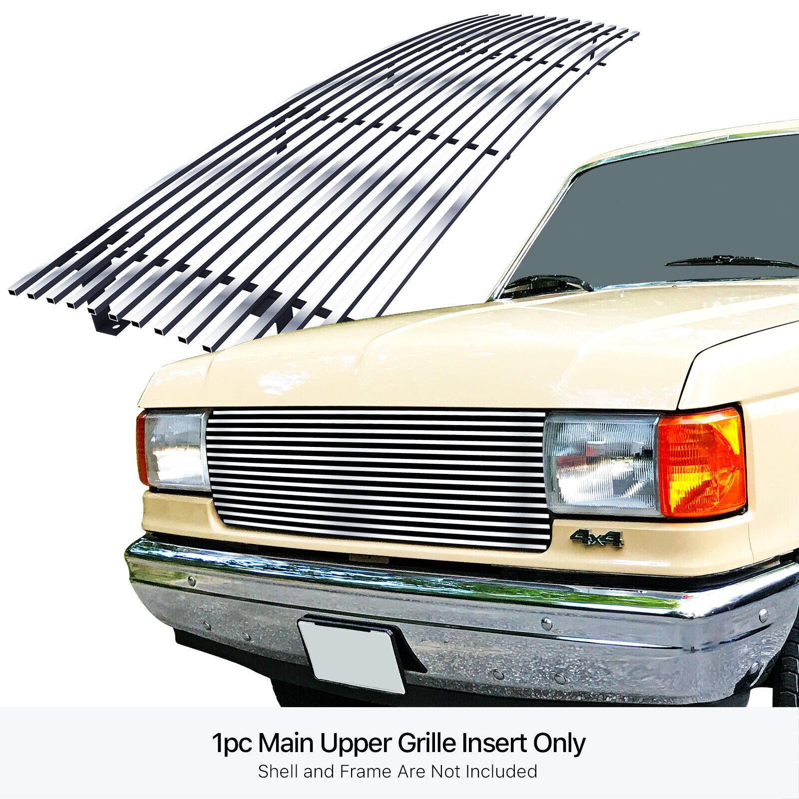 Fits 1987-1991 Ford Bronco/F-Series Pickup Main Upper Billet Grille Insert