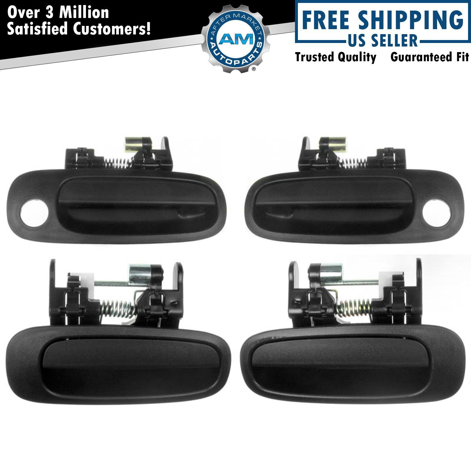Exterior Outside Outer Textured Door Handle Kit Set of 4 for 98-02 Prizm Corolla