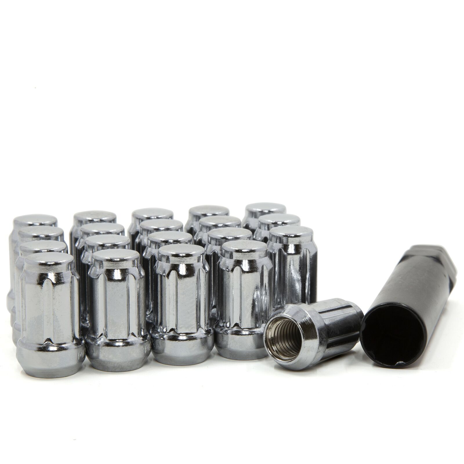 Lug Nuts Tuner Spline Acorn 7/16 Chrome 20 Pieces +Key