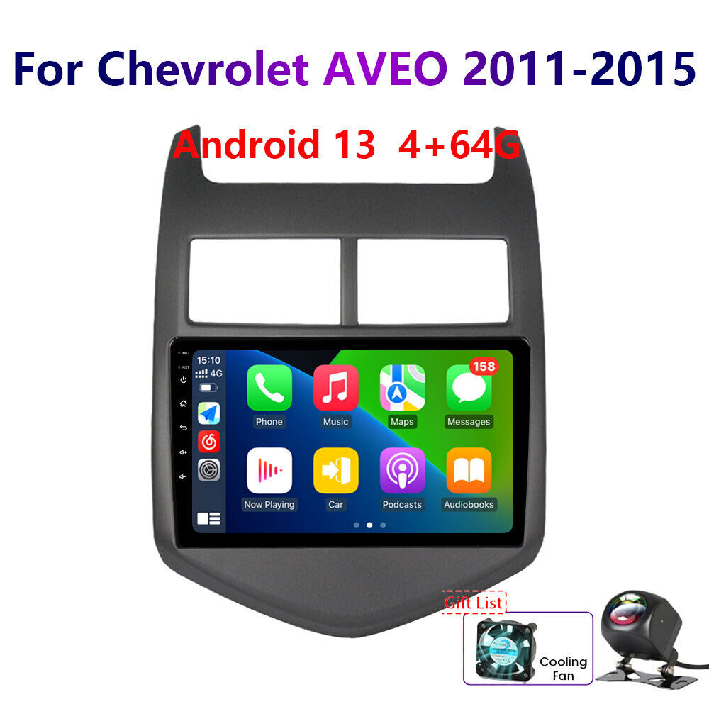 For Chevrolet AVEO 2011-2015 4-64GB Android 13 Carplay Car Stereo Radio WIFI GPS