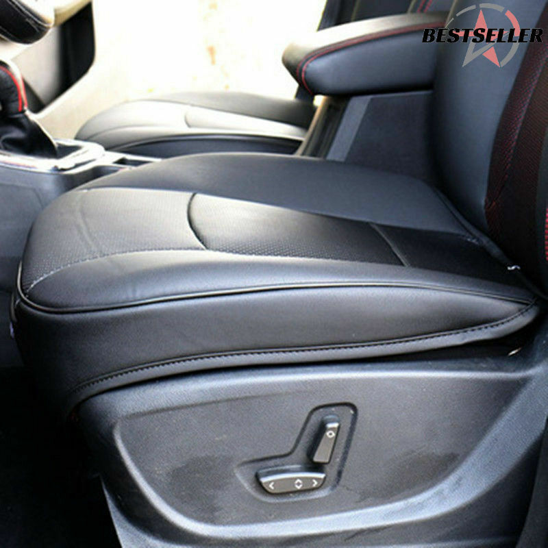 2PCS Black PU Leather 3D Full Surround Car Seat Protector Seat Cover Accessories