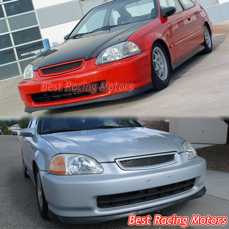 For 1996-1998 Honda Civic 2/3/4dr SiR Style Front Bumper Lip (Urethane)