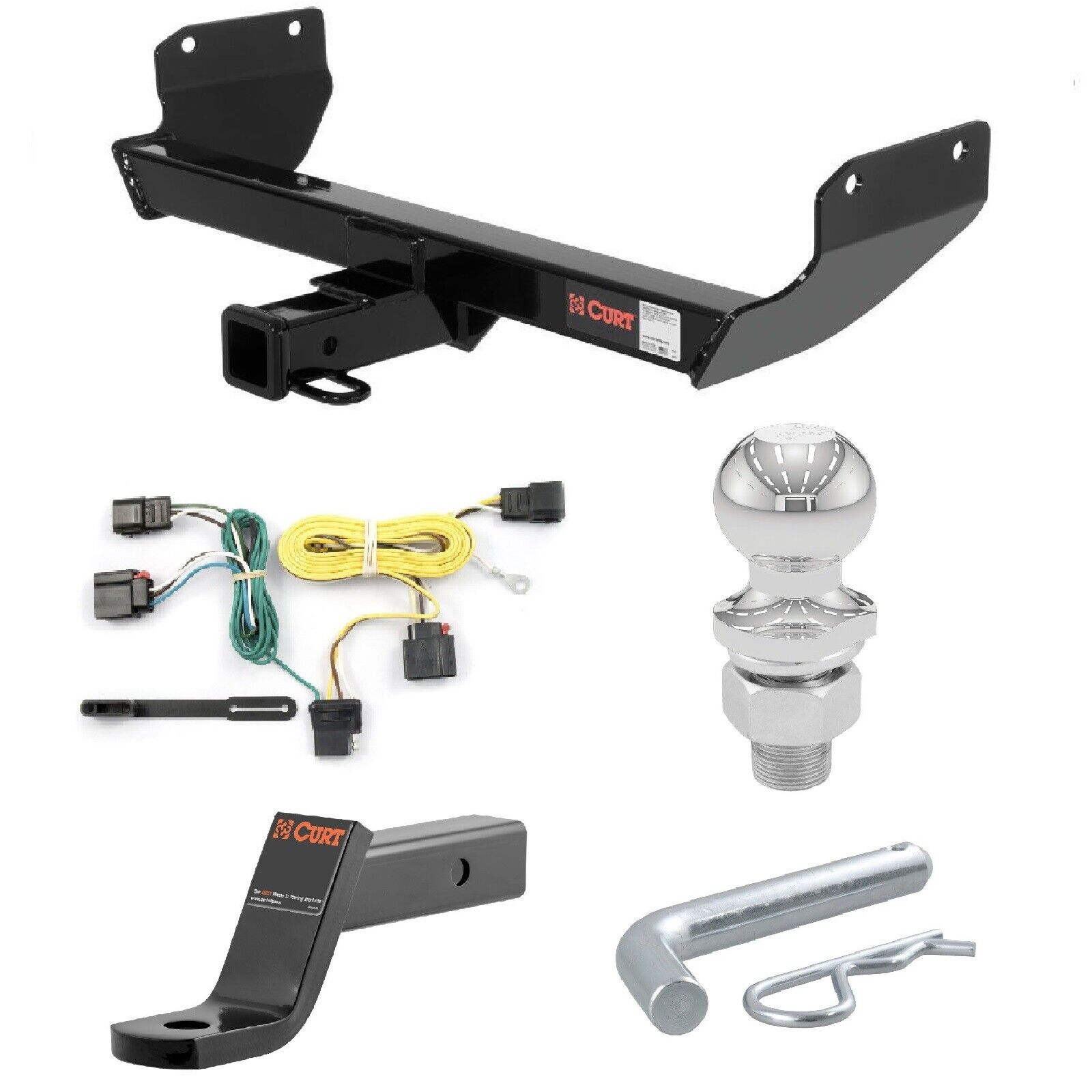 Curt Class 3 Trailer Hitch Tow Package for Jeep Grand Cherokee