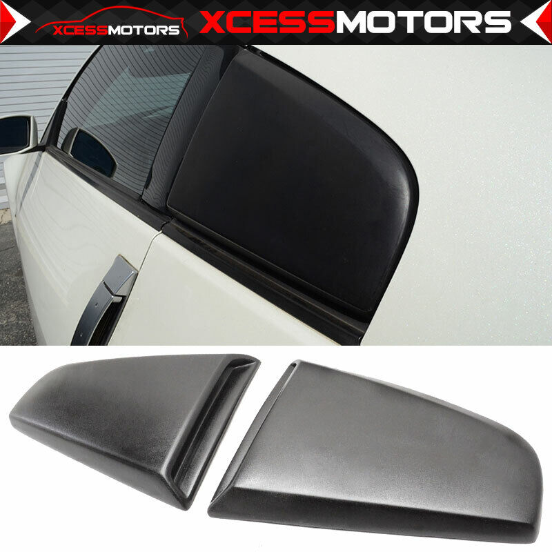 Fits 03-08 Nissan 350Z 1/4 Quater Scoop Cover Side Window Louver Vent Black PU
