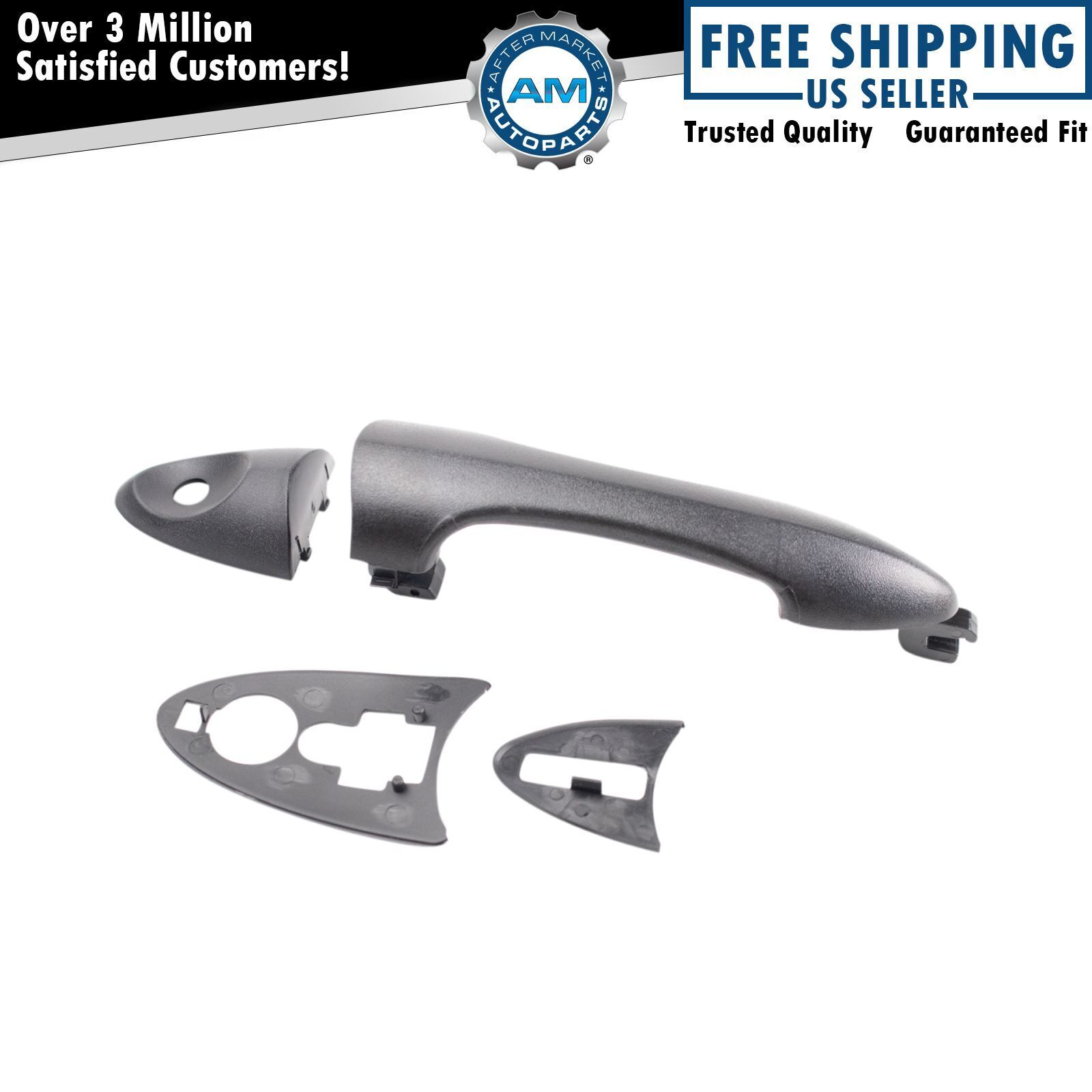 Door Handle Exterior Black Front Left or Right for Ford Focus Mazda Tribute