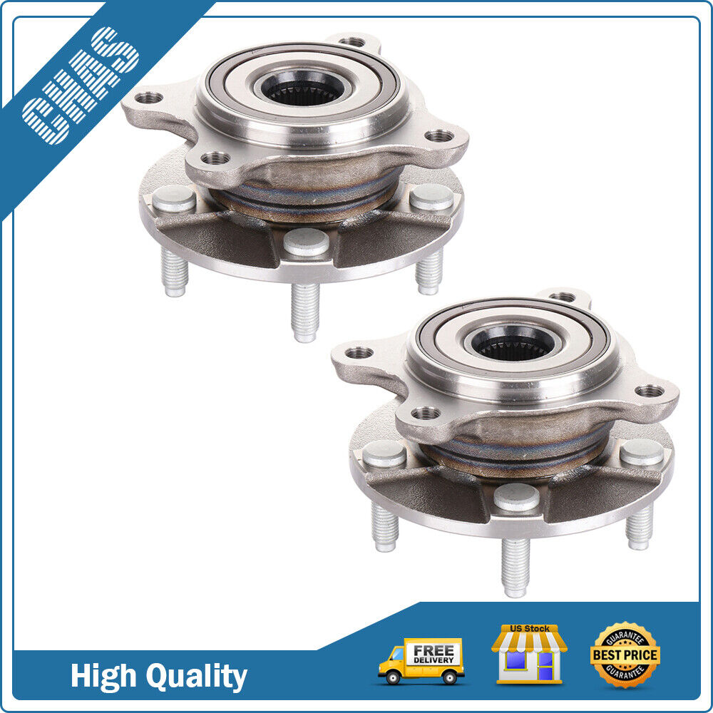 (2) Front Wheel Bearing & Hub Assembly Fits Lexus GS300 GS350 IS250 IS300 AWD