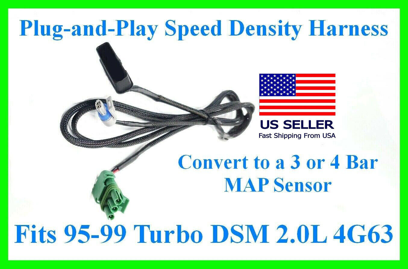 95-99 Eclipse Talon Speed Density Adapter Conversion Harness DSM MAF MAP Turbo