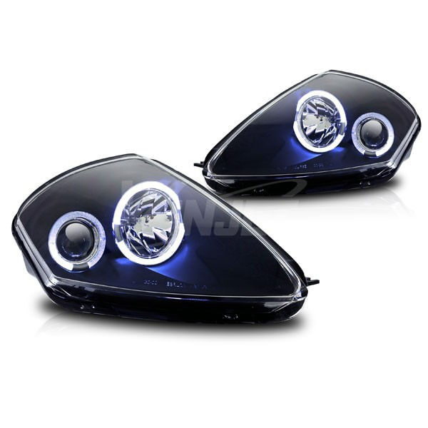 For 2000-2005 Mitsubishi Eclipse Halo Projector Black Housing Head Lights Lamps