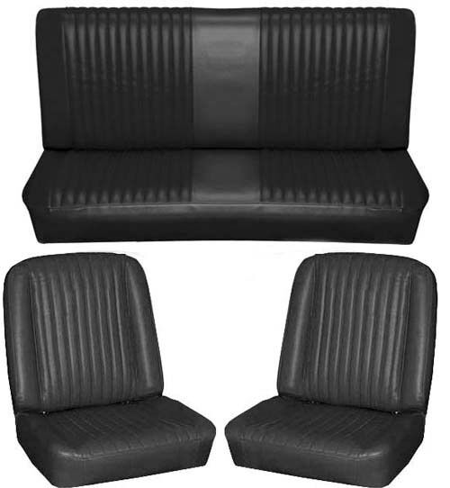 65 Falcon Futura Hardtop Full Upholstery Set w/ Bucket Seats, Black
