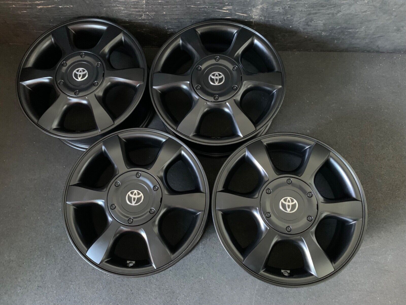 (4) Toyota Solara (1999-2003) Black Powder Coat Wheels Rims + Caps 16\