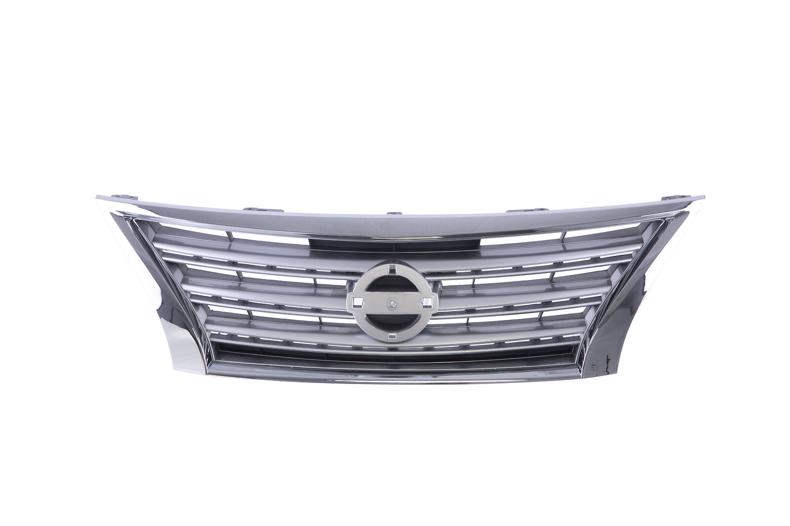Grille Shell Frame w/Silver Insert For 2013-2015 Nissan Sentra Sedan NI1200252
