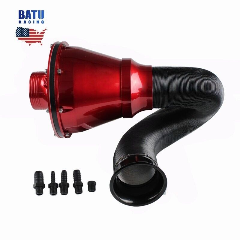Red Universal Apollo Cold Air Intake Induction Kit With Air Box & Filter