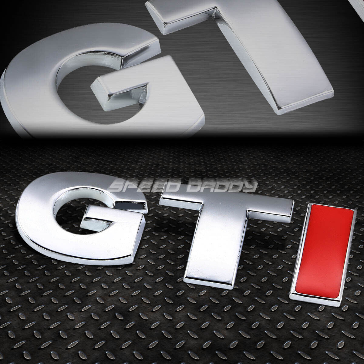 FOR VW GTI GOLF/JETTA METAL BUMPER TRUNK GRILL EMBLEM DECAL BADGE CHROME RED