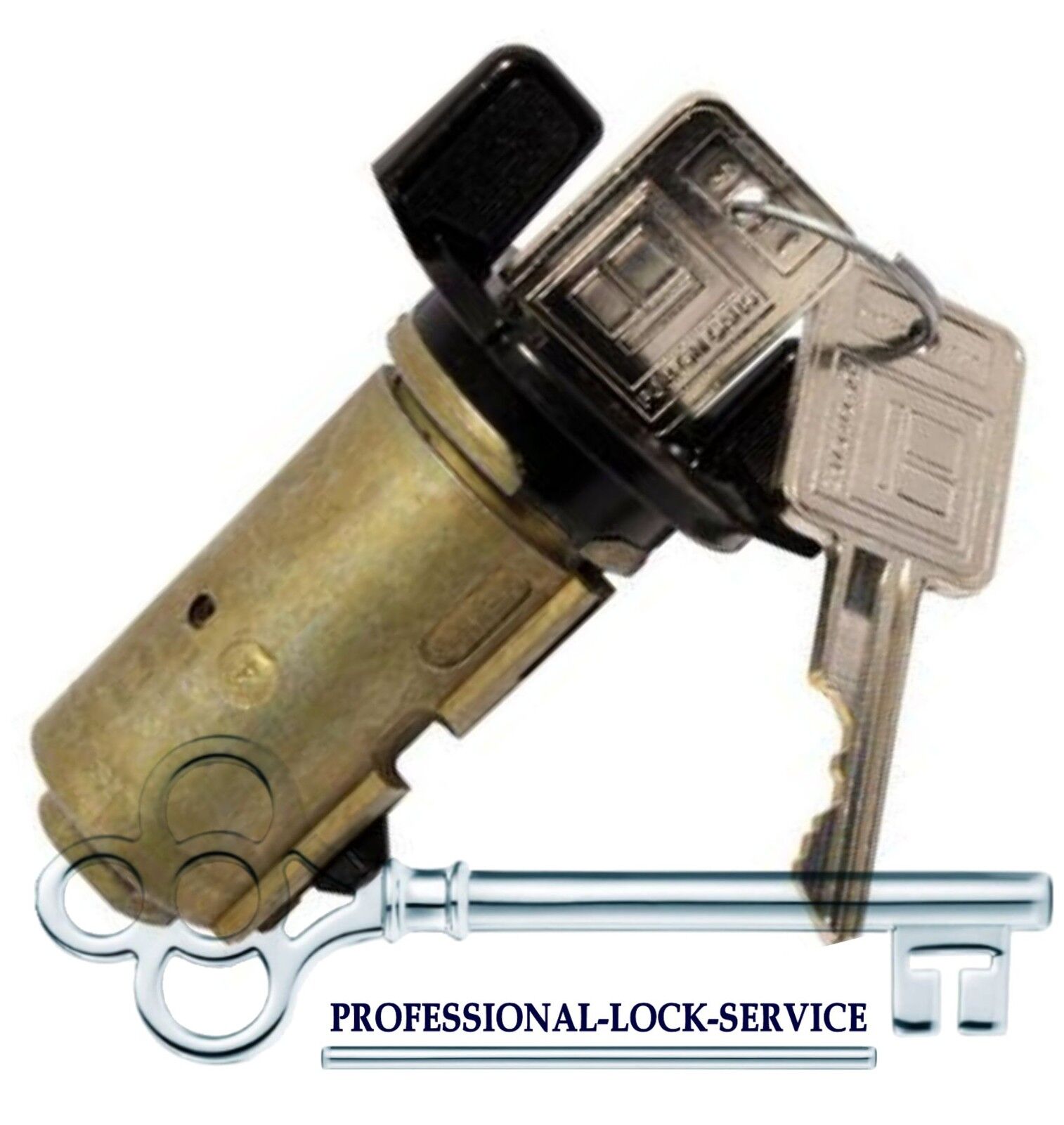 Chevy GMC G Van 79-95 Ignition Key Switch Lock Cylinder Tumbler 2 Keys Black