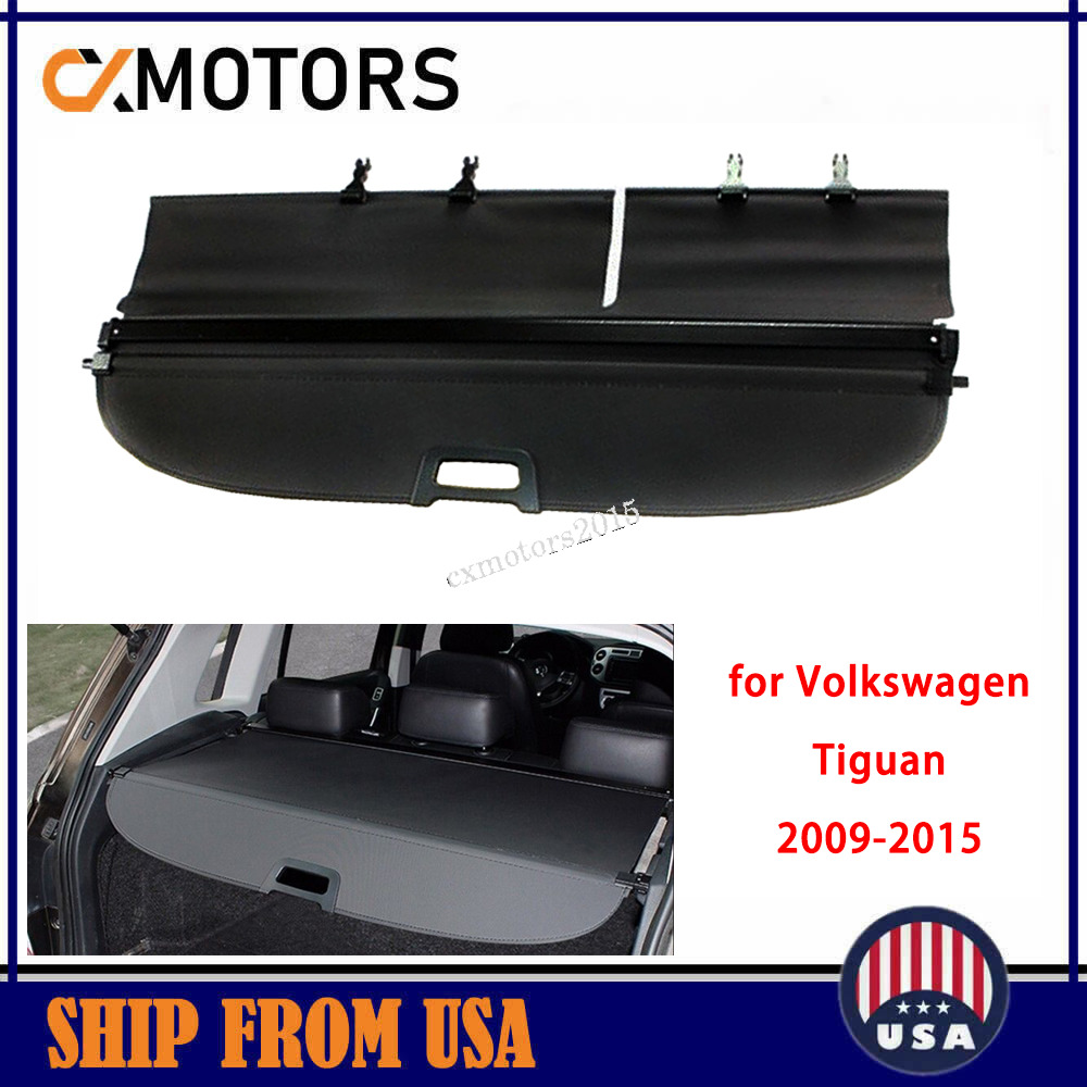 Cargo Cover for Volkswagen Tiguan 2009 2010-2015 VW Black Rear Trunk Security