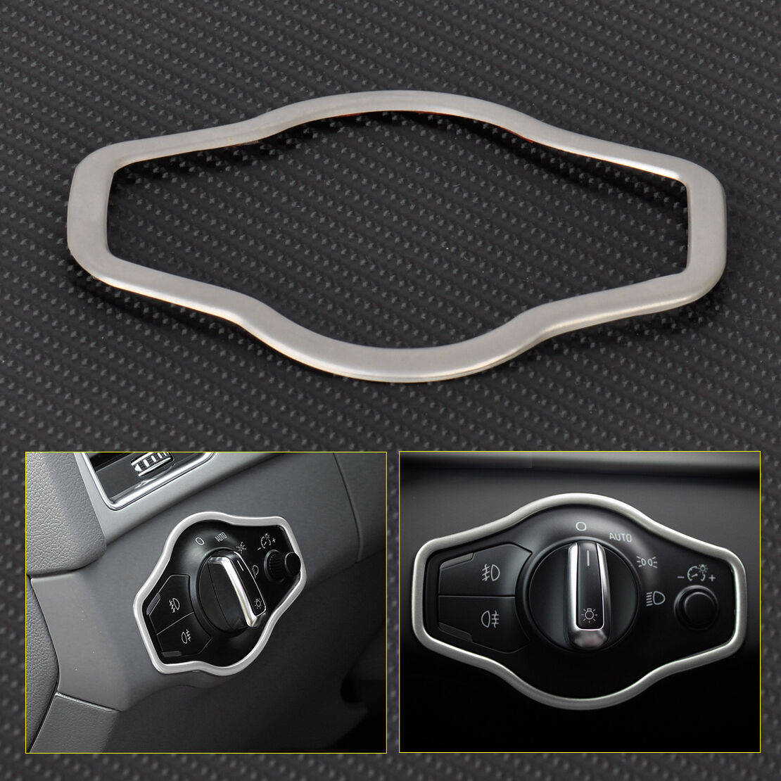 Hotsale Chrome Car Headlight Switch Button Cover Trim for Audi A4 B8 Q5 A5 08-15