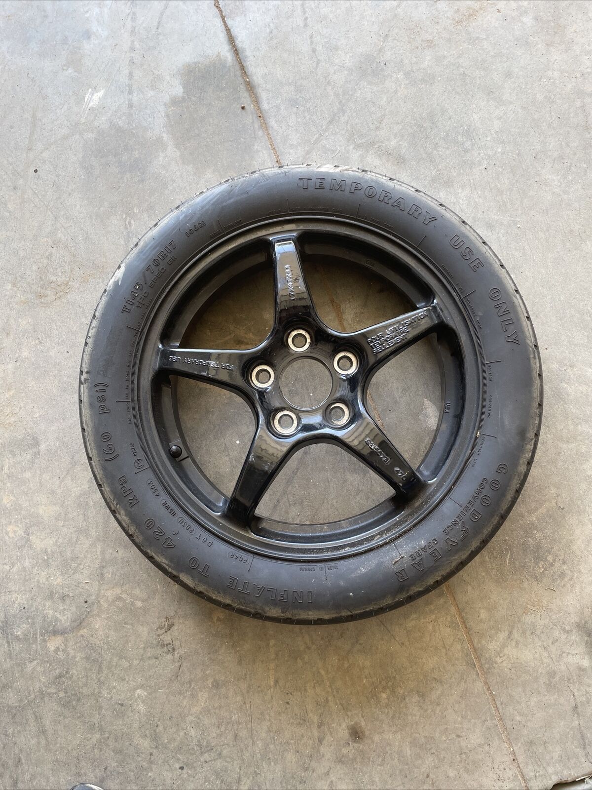 04-06 Pontiac Gto Spare Wheel Tire 17x4 92156731