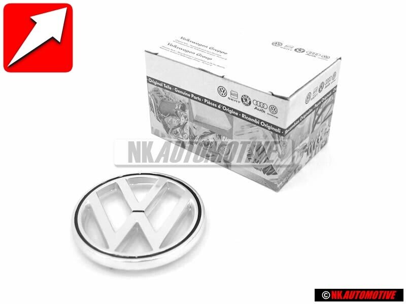 Original VW Front Bonnet Hood Badge Emblem Chrome - 113853601B