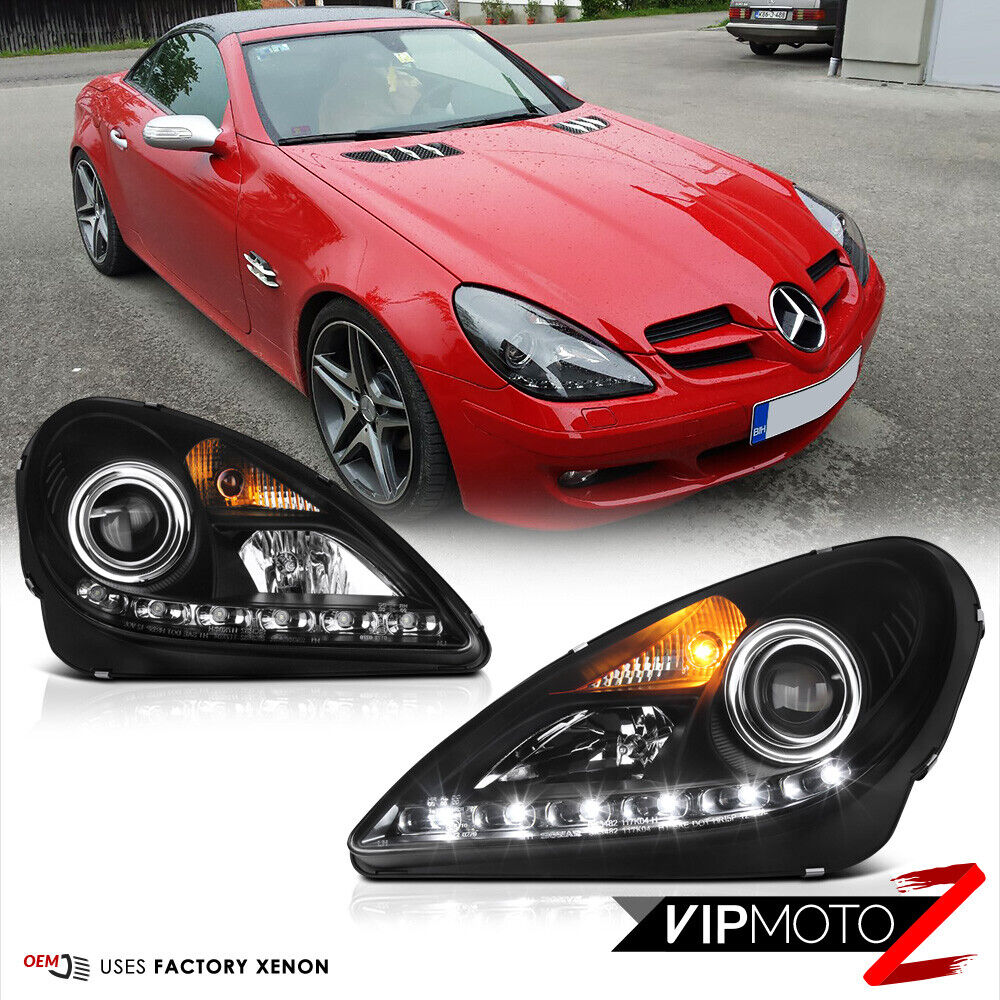[EURO SPEC] For 05-11 M-Benz SLK Class R171 Headlight LED DRL Projector Black