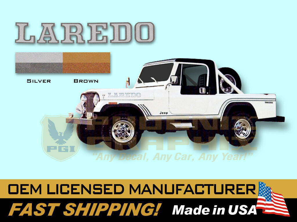 1985 1986 Jeep Scrambler Laredo CJ8 Decals Stripes Graphics 4X4 Kit