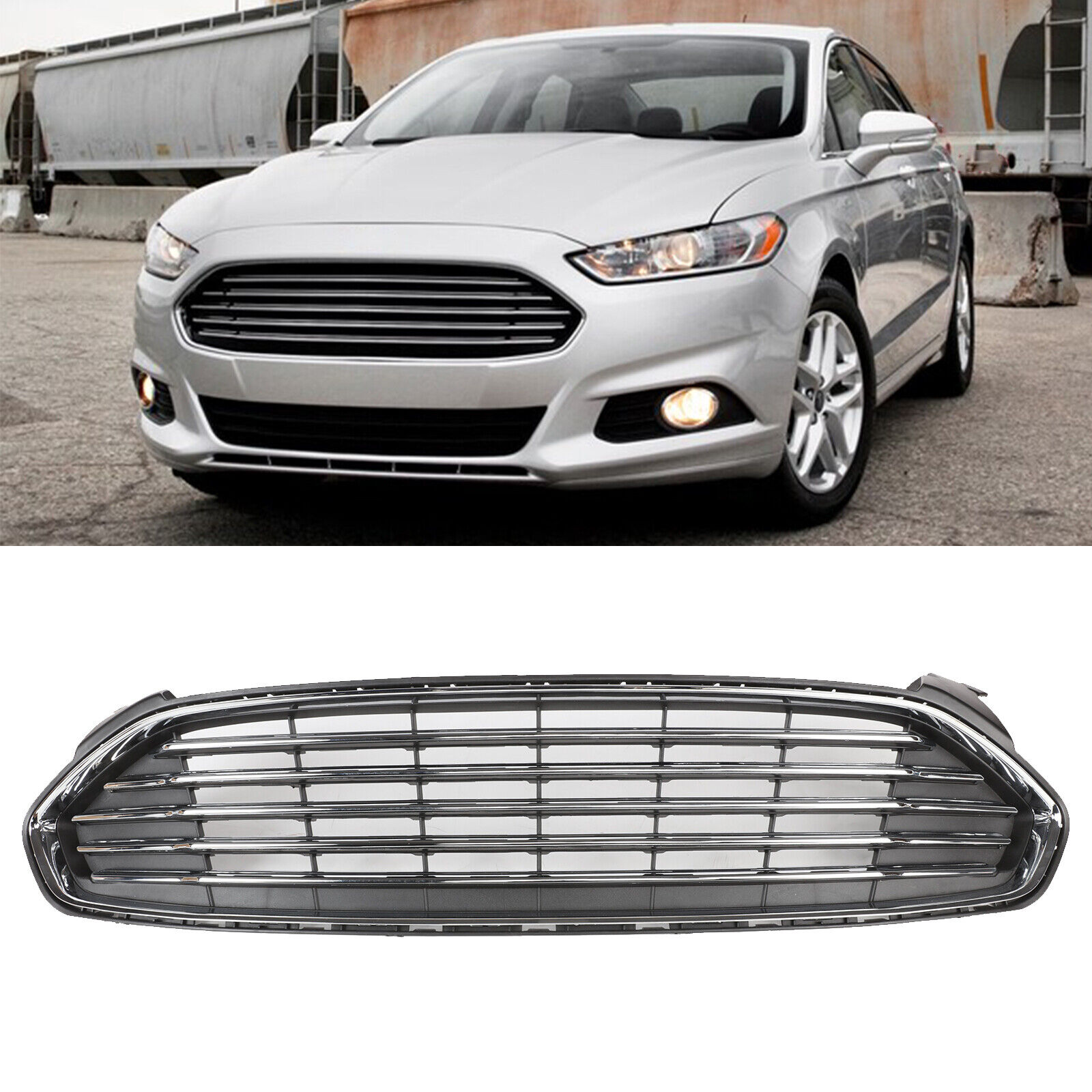 Fit 2013-2016 Ford Fusion/Mondeo Upper Front Bumper Radiator Grille Grill