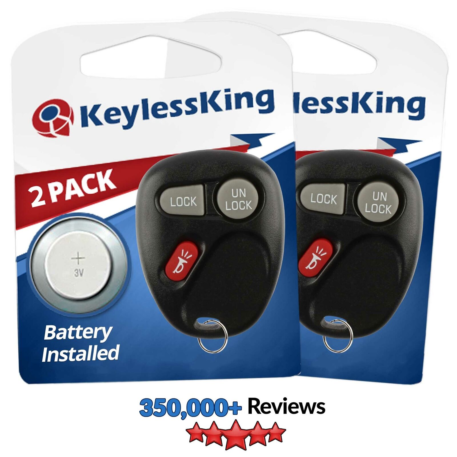2 New Replacement Keyless Entry Remote Key Fob Transmitter Clicker for 15732803