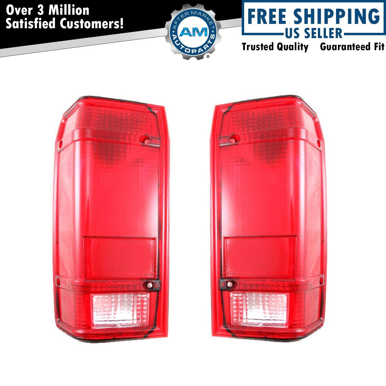 Tail Lights Taillamps Left & Right Pair Set For 83-90 Ford Ranger Pickup Truck