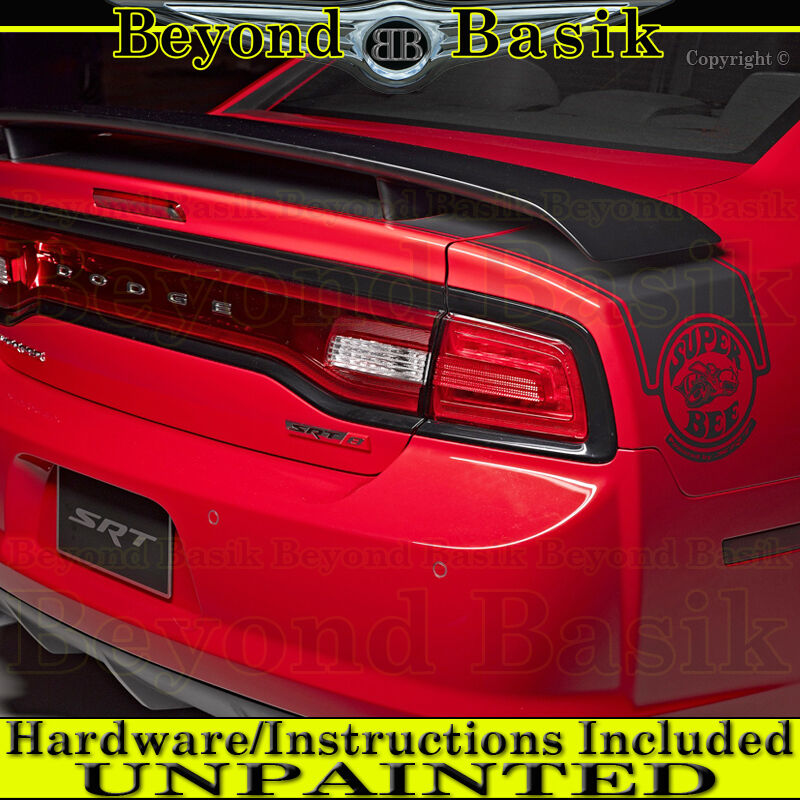For 2011-2023 Dodge Charger Factory SUPER BEE Style Spoiler Wing Trunk UNPAINTED