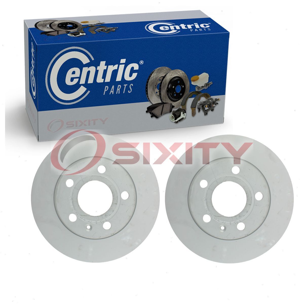 2 pc Centric Rear Disc Brake Rotors for 2016 Seat Leon Braking Tire Stopping ox