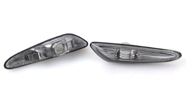 02-05 BMW E46 3-Series 4D Clear Fender Side Marker Repeater Lights DEPO SMOKE