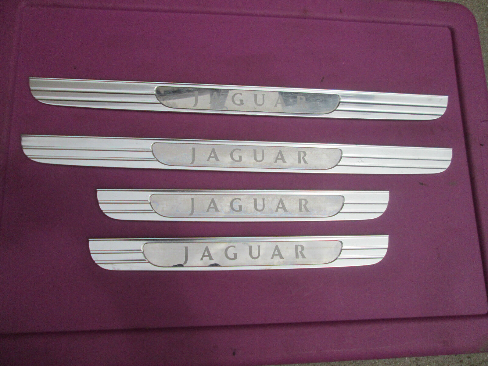 JAGUAR XJ8 XJR 4 PC SET INTERIOR STEP MOLDINGS 2004-2005-2006-2007