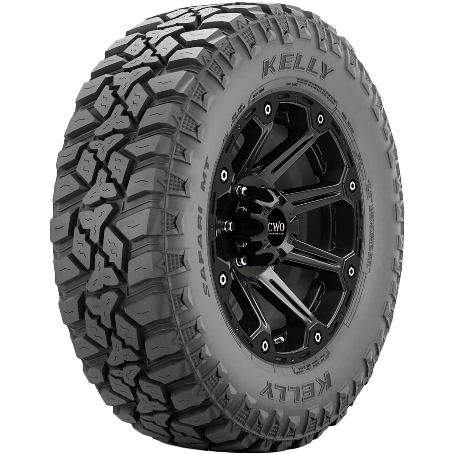 Tire LT 35X12.50R17 Kelly Safari MT M/T Mud Load E 10 Ply