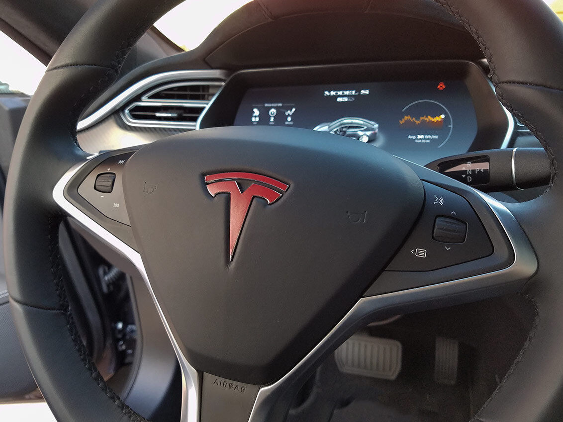 Tesla Model S Steering Wheel Emblem \
