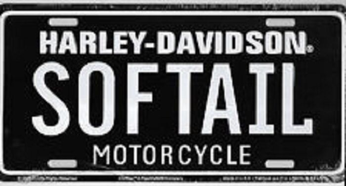 HARLEY DAVIDSON SOFTAIL SOFT TAIL EMBOSSED METAL NOVELTY LICENSE PLATE TAG
