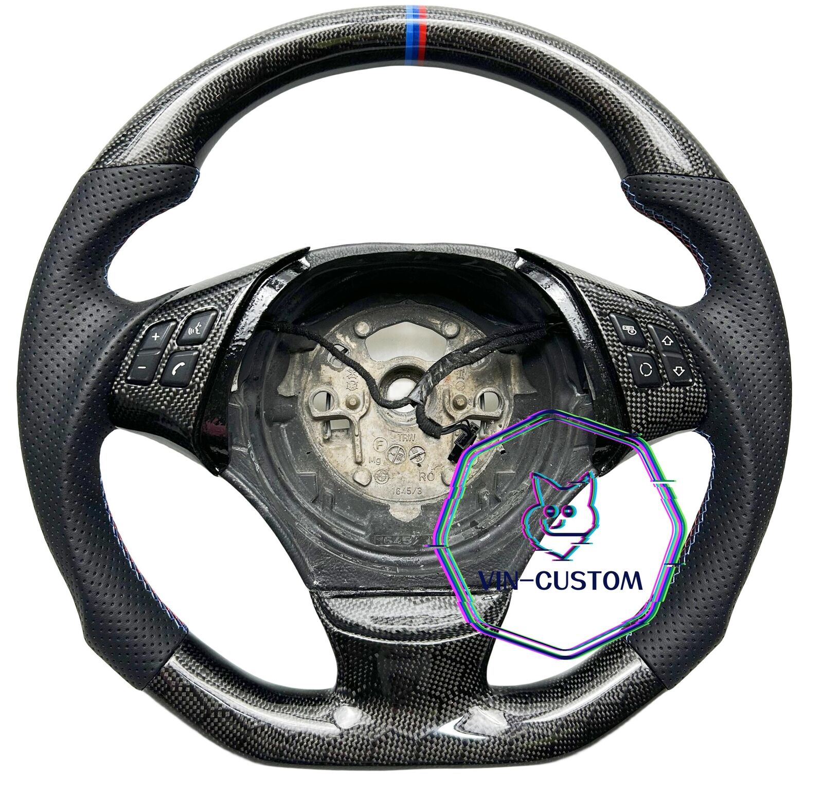 HONEYCOMB CARBON FIBER Steering Wheel FOR BMW E90E91E92 335i 330i 328i W/BUTTONS