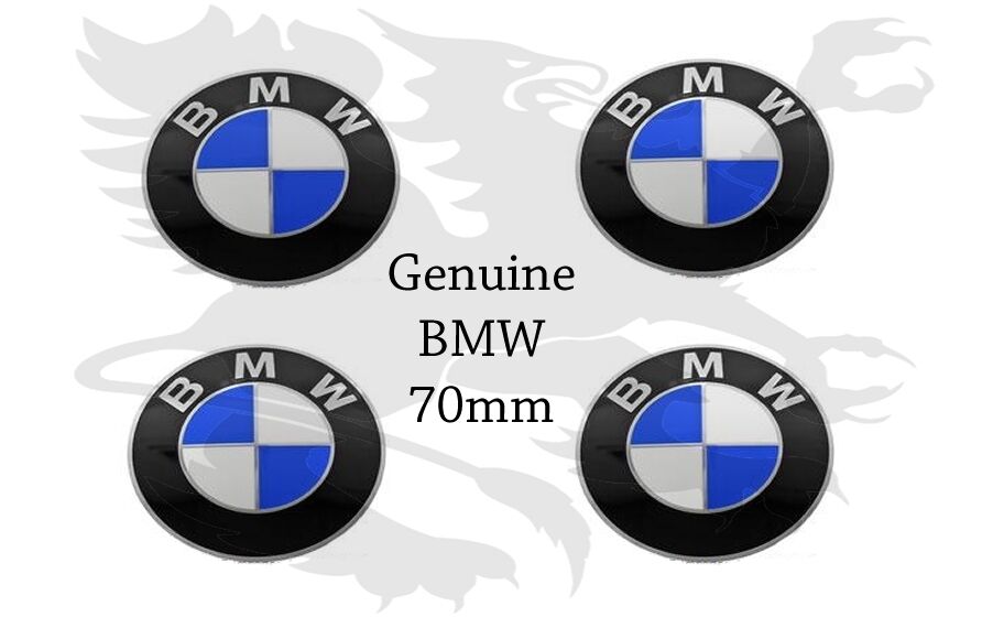 New Genuine BMW Wheel Center Cap Emblem Sticker Roundel Logo 70mm x4 36136758569