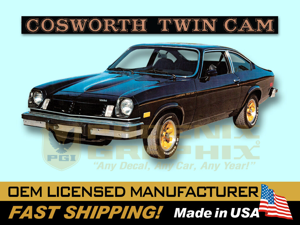 1975 1976 Chevrolet Vega Cosworth Twin Cam Decals Graphics Stripes Kit COMPLETE