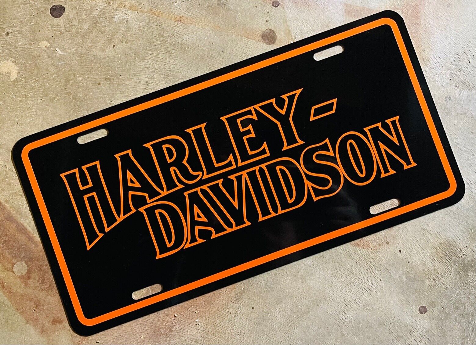 Harley Davidson Vintage Style License Plate FXR Dyna Sportster Softail Shovel