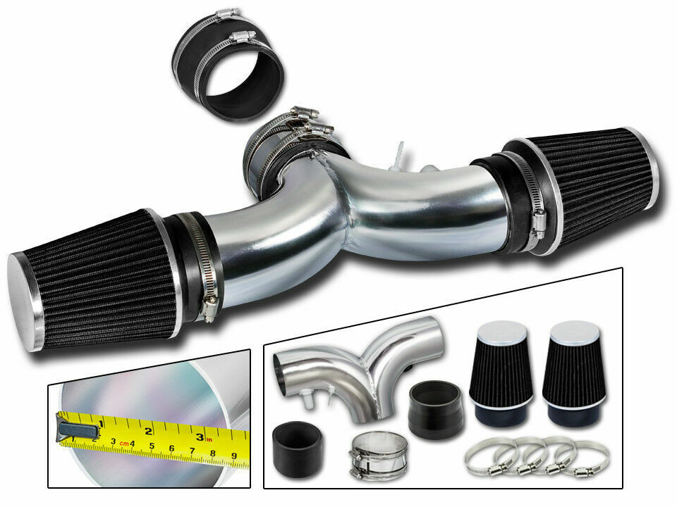 Dual Twin Air Intake Kit+DRY FILTER For 94-96 Chevy Impala SS Caprice 4.3/5.7 V8