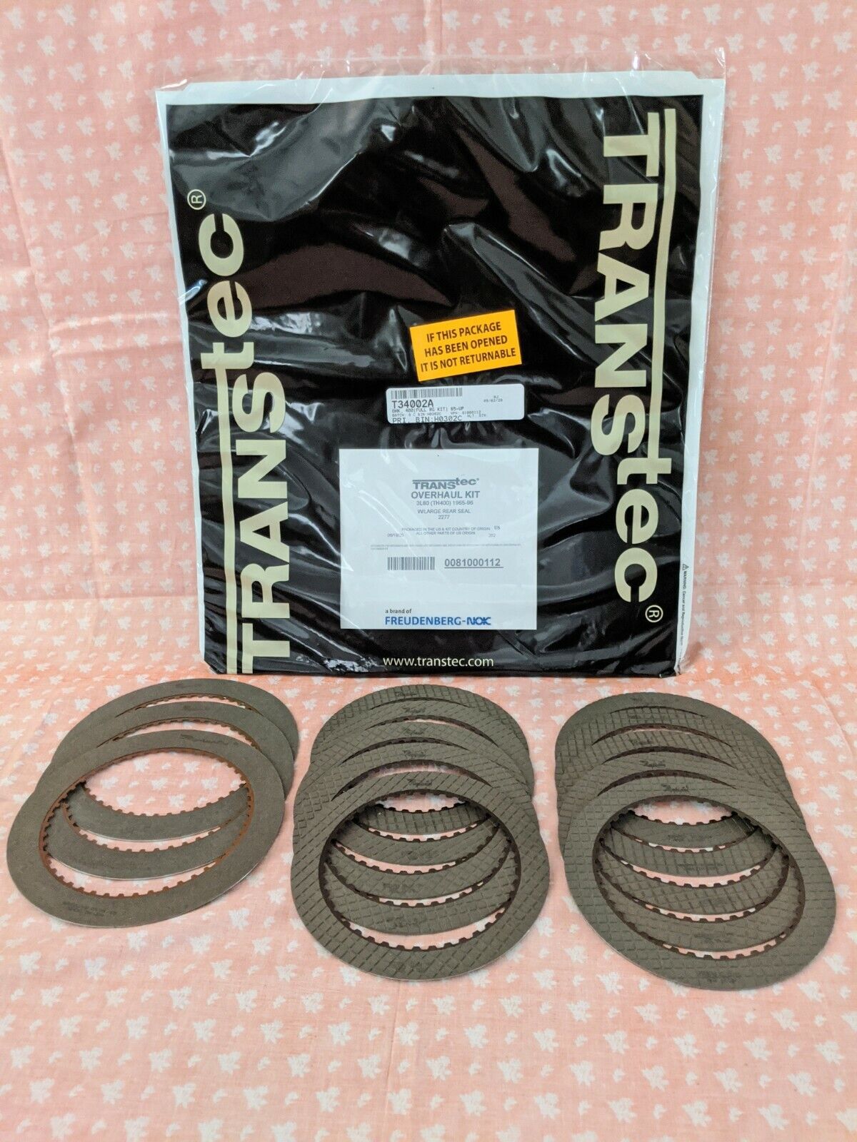 GM TH400 TRANSMISSION REBUILD KIT TRANSTEC O/H & RAYBESTOS HIGH ENERGY FRICTIONS