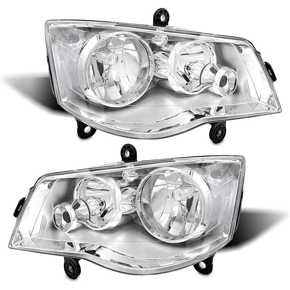 2Pcs For 2008-2016 Chrysler Town&Country 11-20 Dodge Grand Caravan Headlights