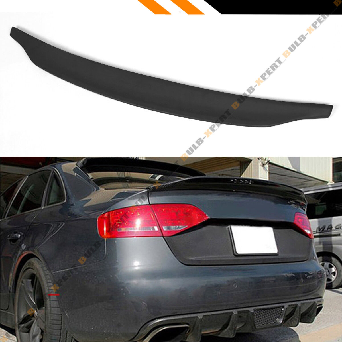 FOR 09-16 AUDI A4 S4 B8 C STYLE POLYURETHANE PU PRIMERED TRUNK LID SPOILER WING