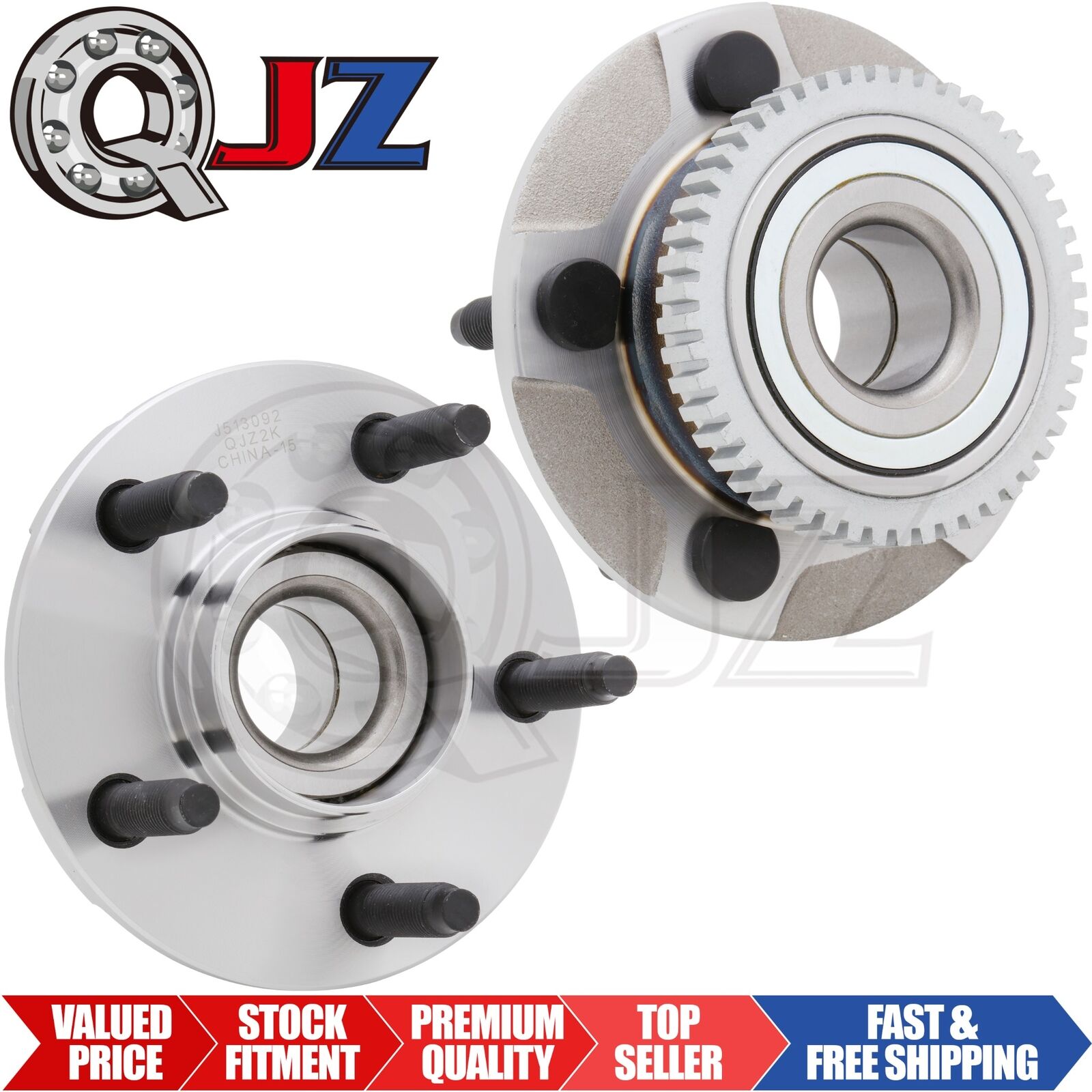 [FRONT(Qty.2pcs)] 513092 New Wheel Hub Assembly for 1992 Lincoln Mark VII RWD